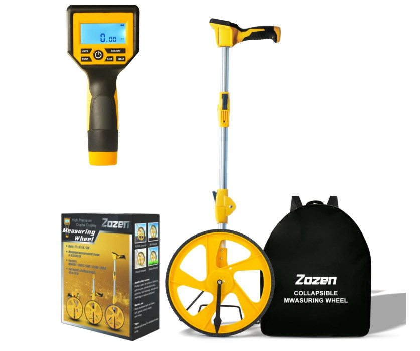 Zozen Measuring Wheel Digital Display, 3-Sections Foldable, Imperial/Metric...