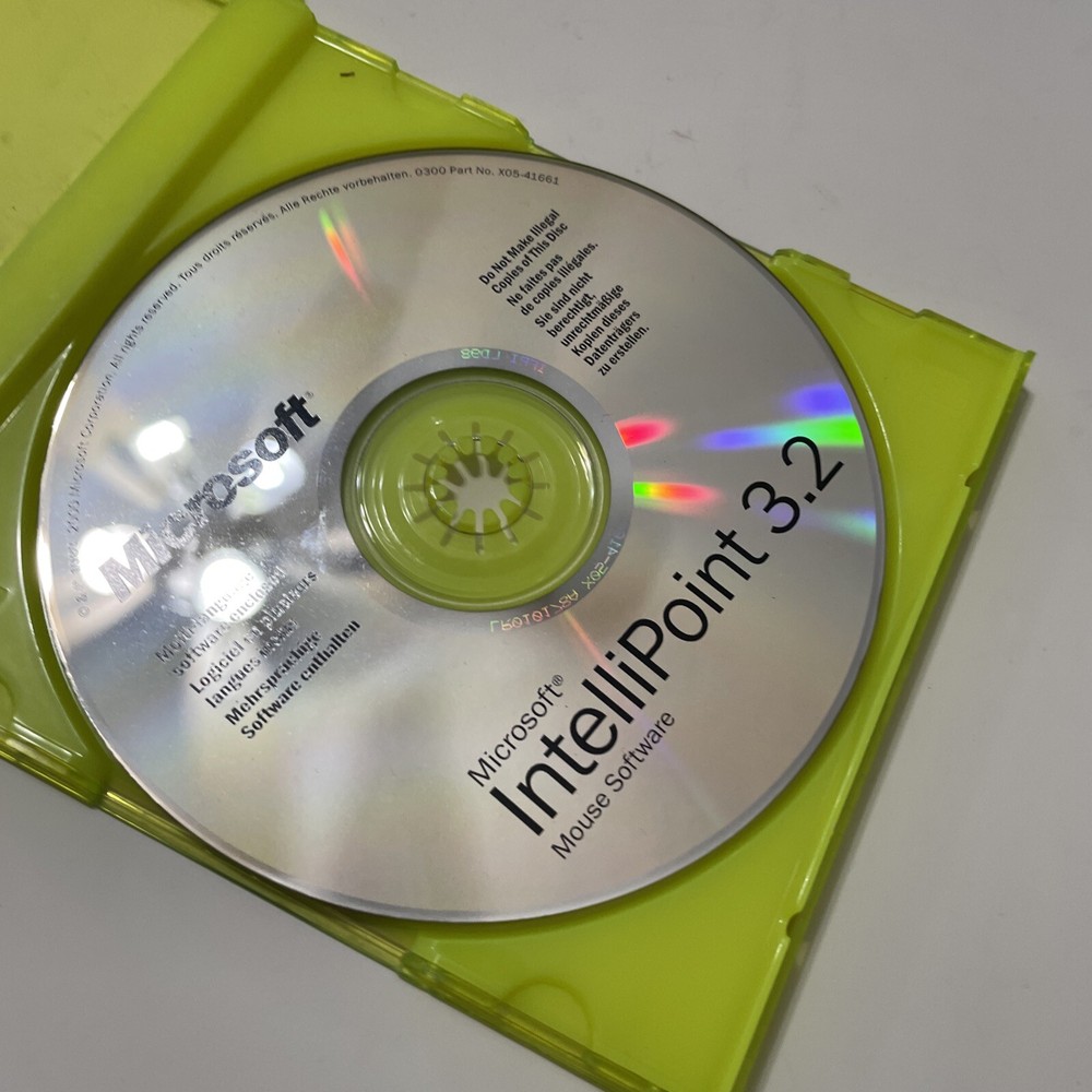 Microsoft Intellipoint 3.2 installation disk Mouse Software