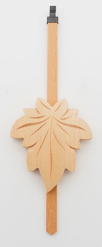 UNFINISHED Cuckoo Clock Pendulum 3" Maple Leaf Style German Made 8 1/2" Length