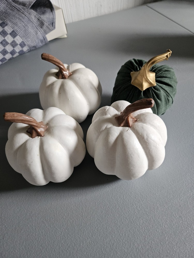 Plastic And Velvet Pumpkins