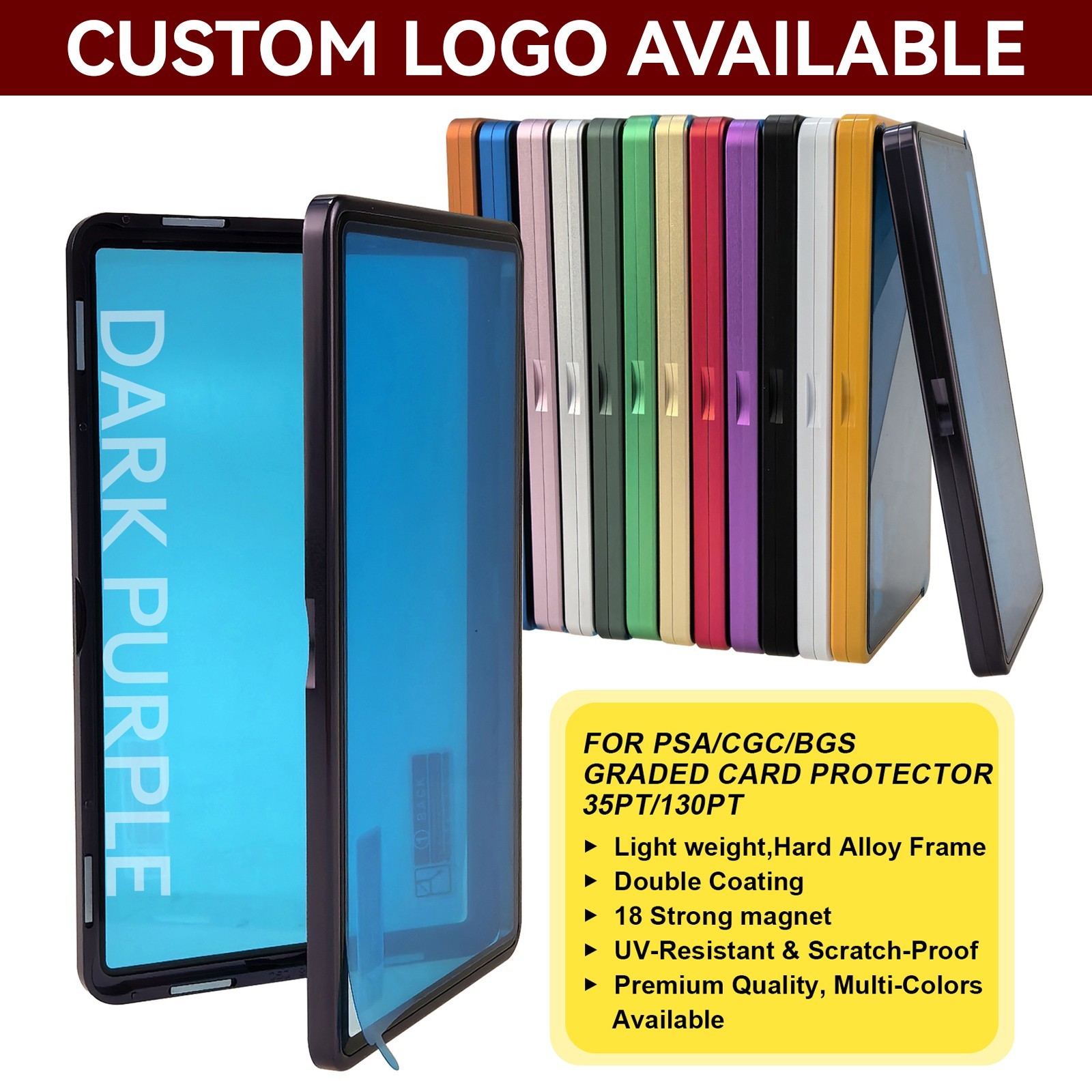 Magnetic Metal Slab Protector Case Guard Box Bumper for PSA/BGS Graded Cards