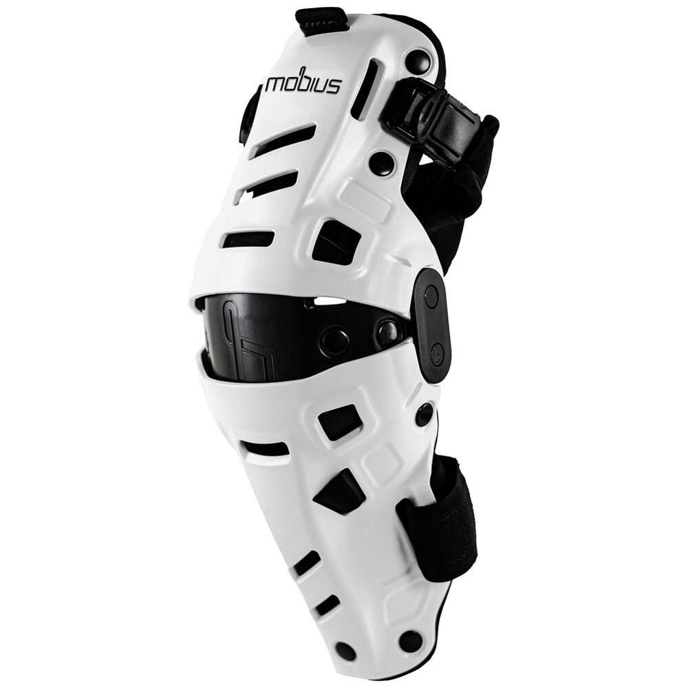 Mobius X8H Hybrid MX Knee Support - White - Pair - Small/Medium