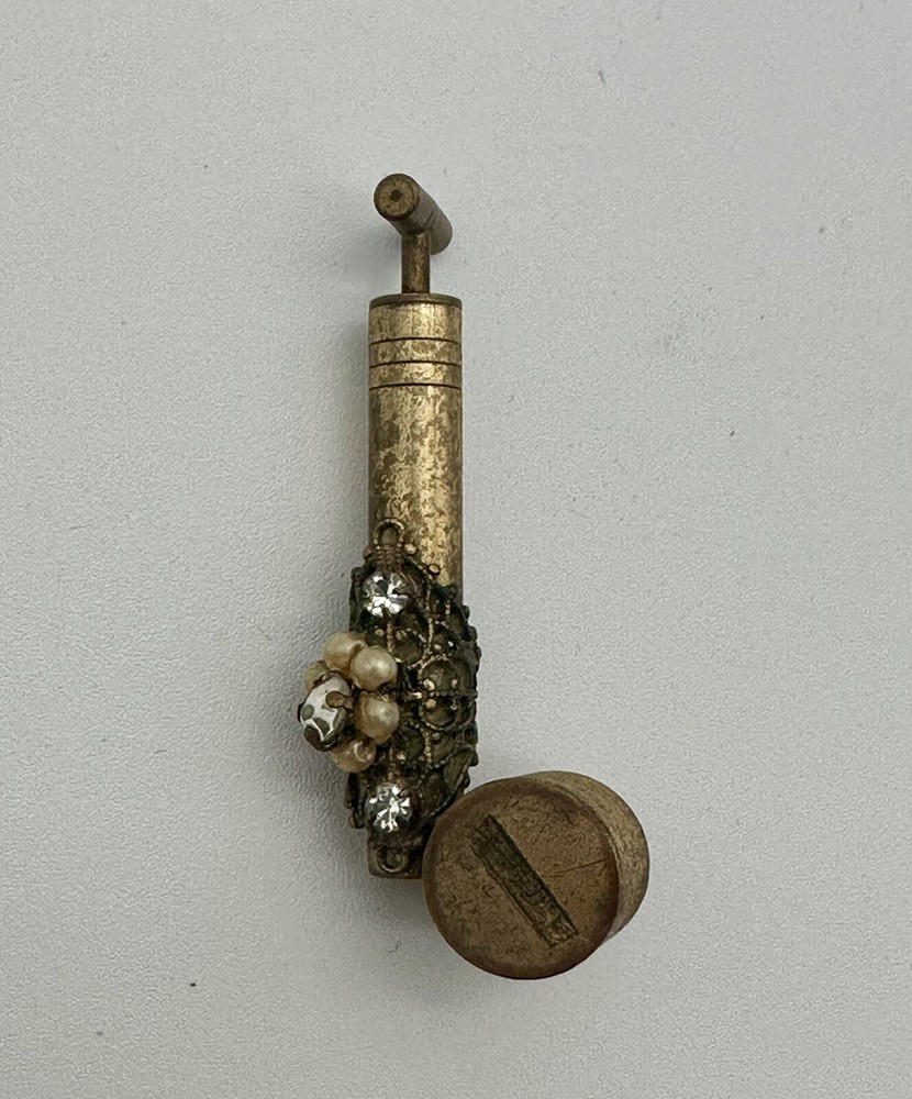 Vintage MCM Brass Perfume Atomizer Bug Sprayer Shape Very Nice RARE