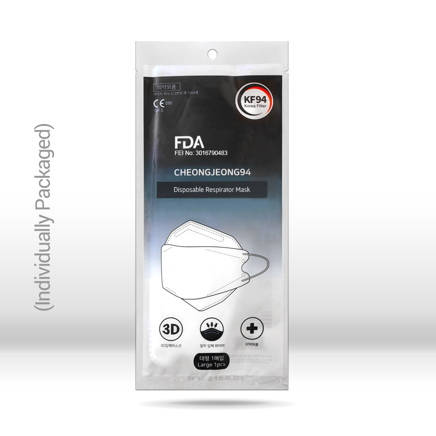 10/50/100 KF94 Disposable Face Masks 4 Layers Filters 95%+ PFE & BFE KN95