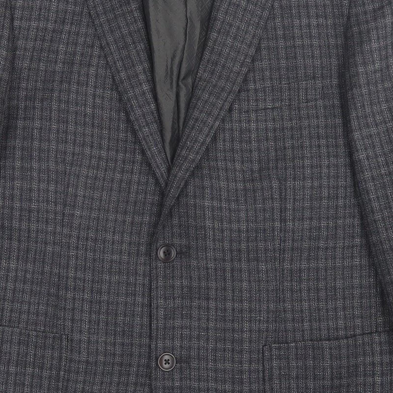 NEXT Mens Grey Plaid Wool Blend Suit Jacket Size 42