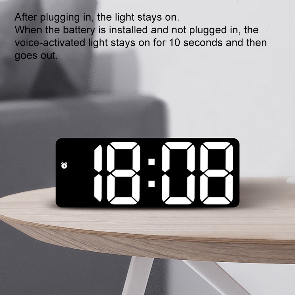 Voice Control Electronic Clock with Colorful Screen for Easy Time Viewing