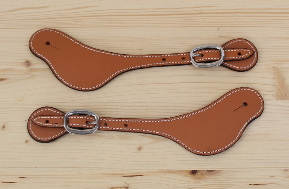 Western Spur Straps With Smooth Leather Drop