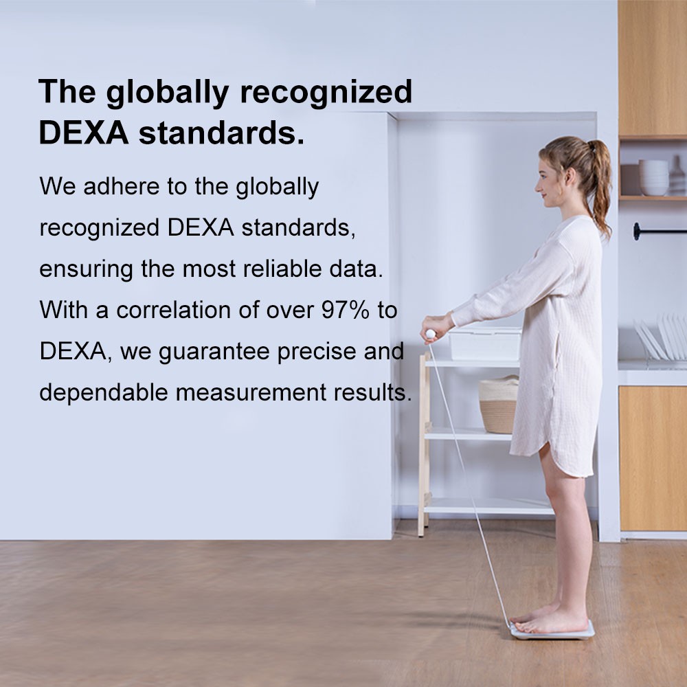 White 8 Electrode Full Body Sensor Body Composition Monitor Scale Weight BMI