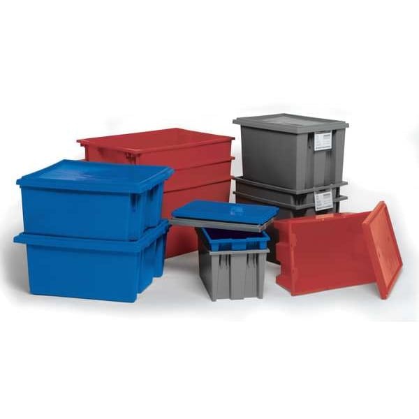 Quantum Storage Systems Snt195bl Stack & Nest Storage Container, 12.7 Gal,