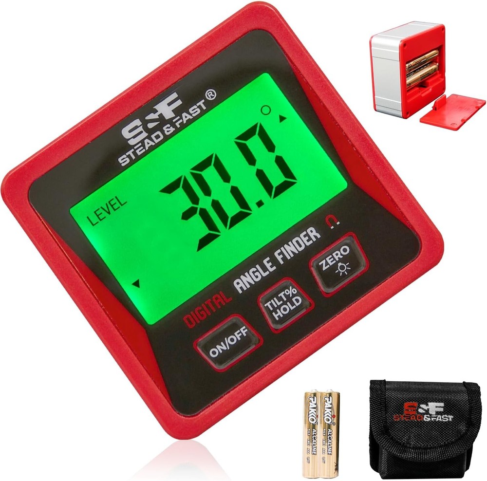 High Precision Digital Angle Finder with Magnetic Base for Woodworking Projects