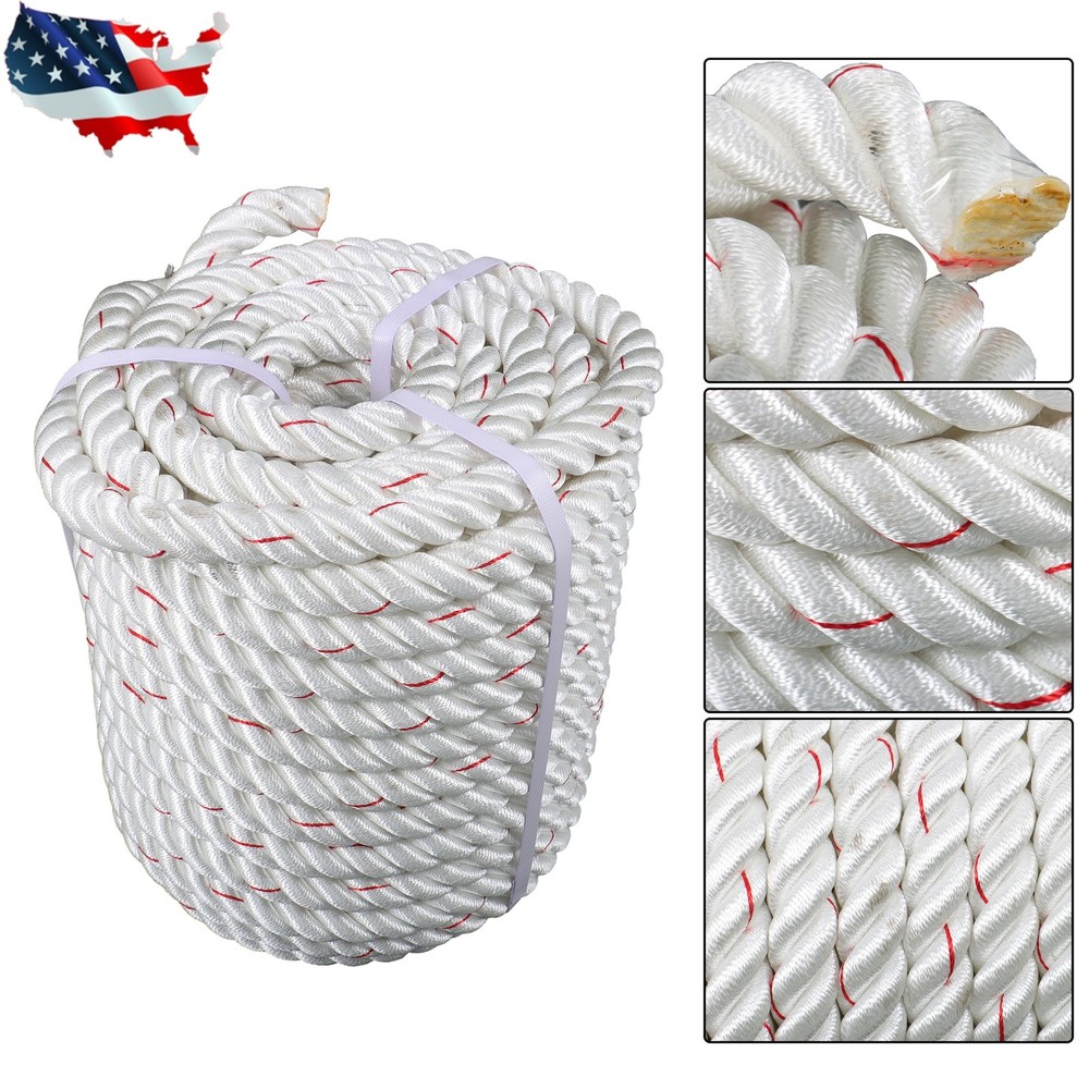 Pulling Rigging Line 1" × 120' Double Braid Nylon Polyester Arborist Bull Rope