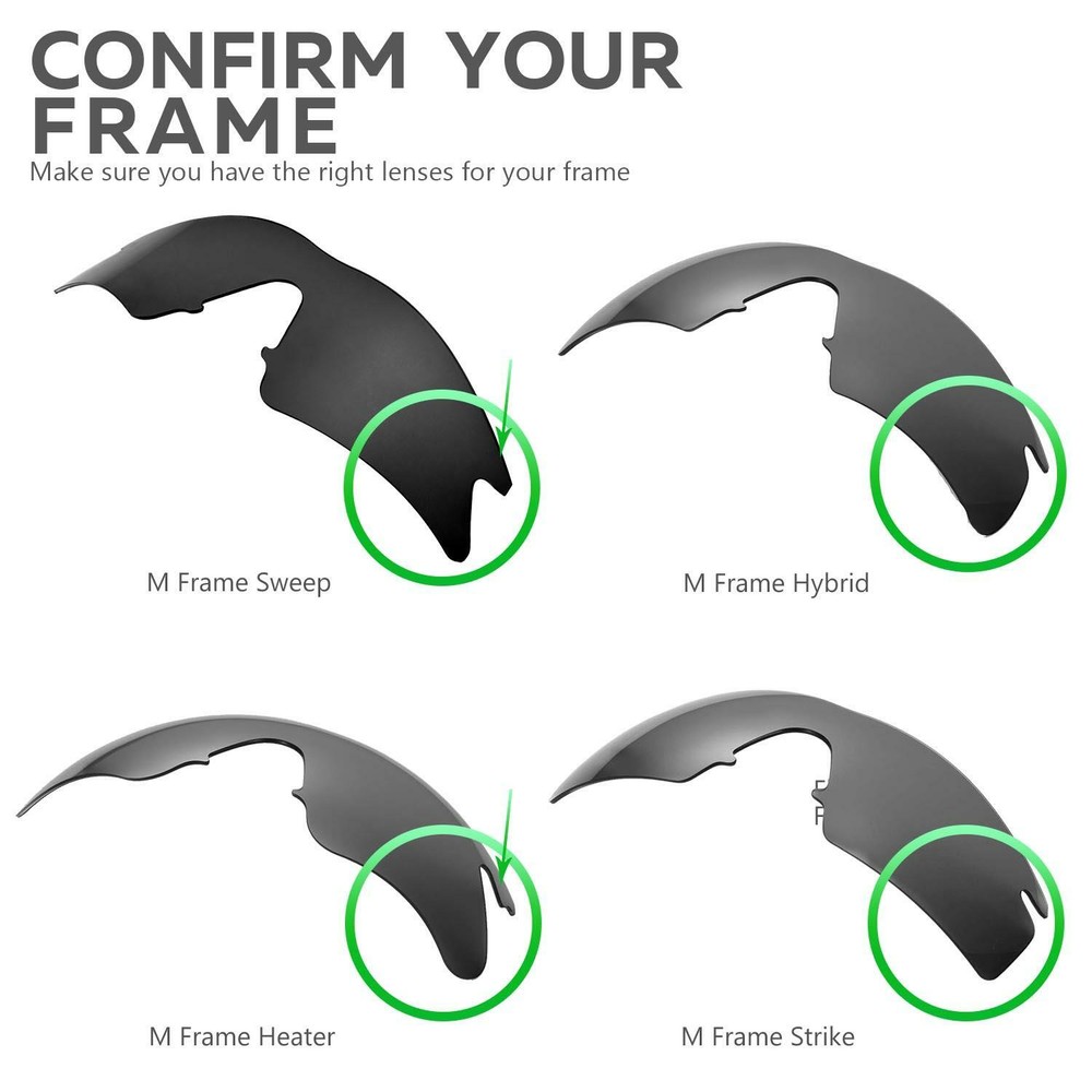 Walleva Replacement Lenses for Oakley M Frame Heater Sunglasses-Multiple Options