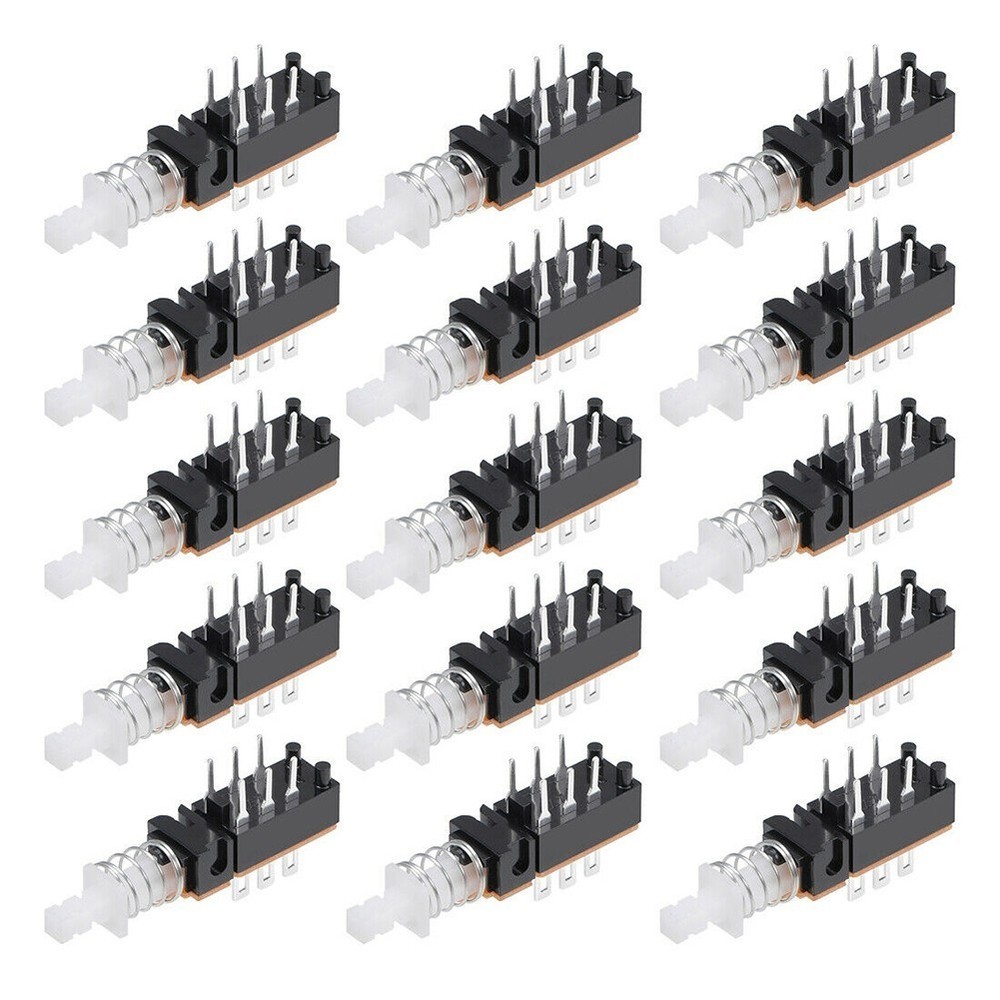 Brand New Push Button Switch Self Locking 1 Position 15 Pack Black