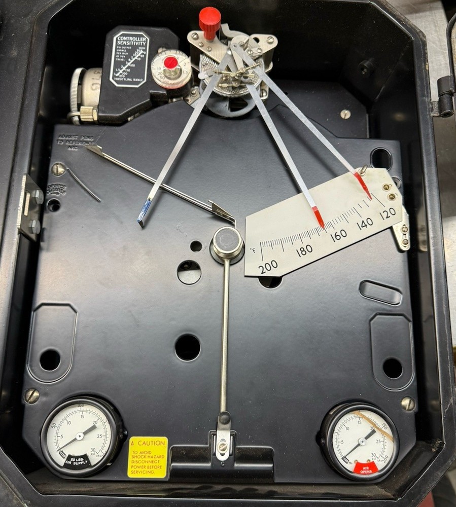 2- Taylor Instrument Temperature Chart Recorders 110v-ac