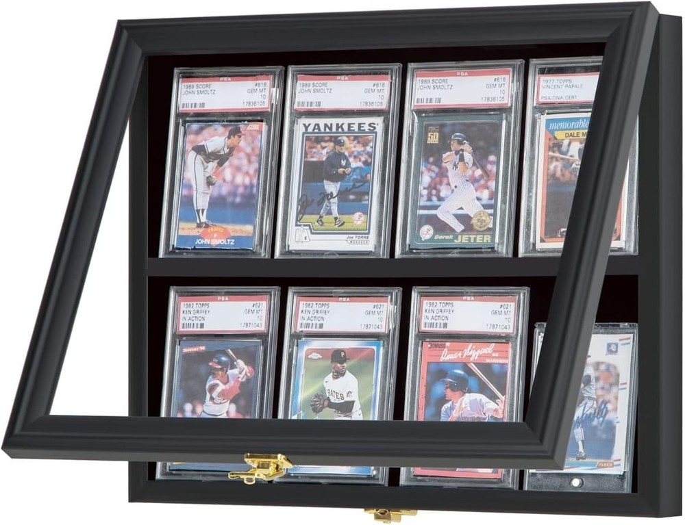 Baseball Card Display Case - 8 Graded Sports Card Display Frame