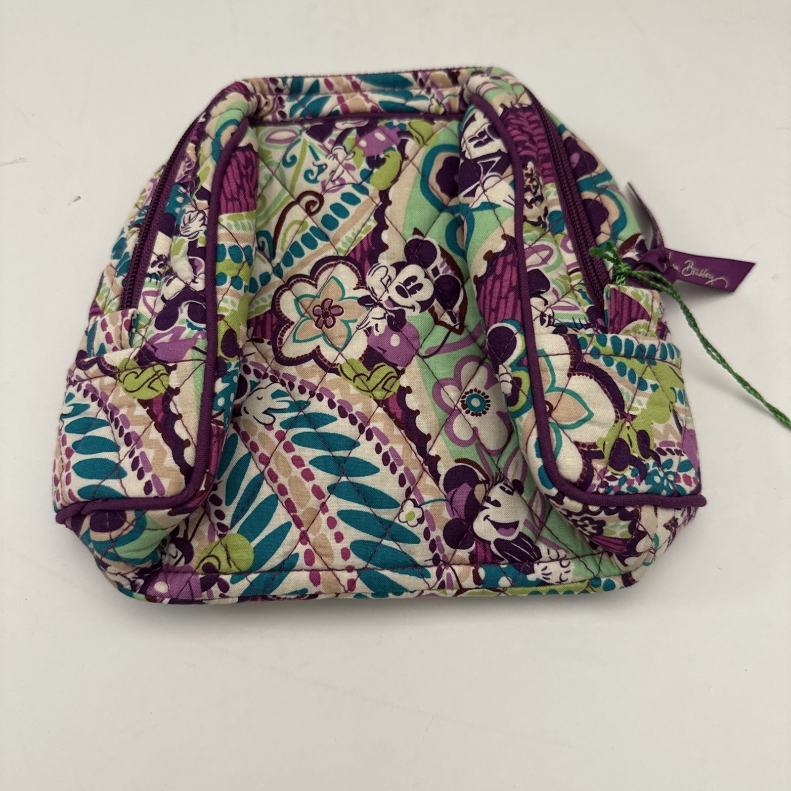 Vera Bradley Disney Parks Minnie Mouse Cosmetic Bag NWT Plums Up Purple Paisley