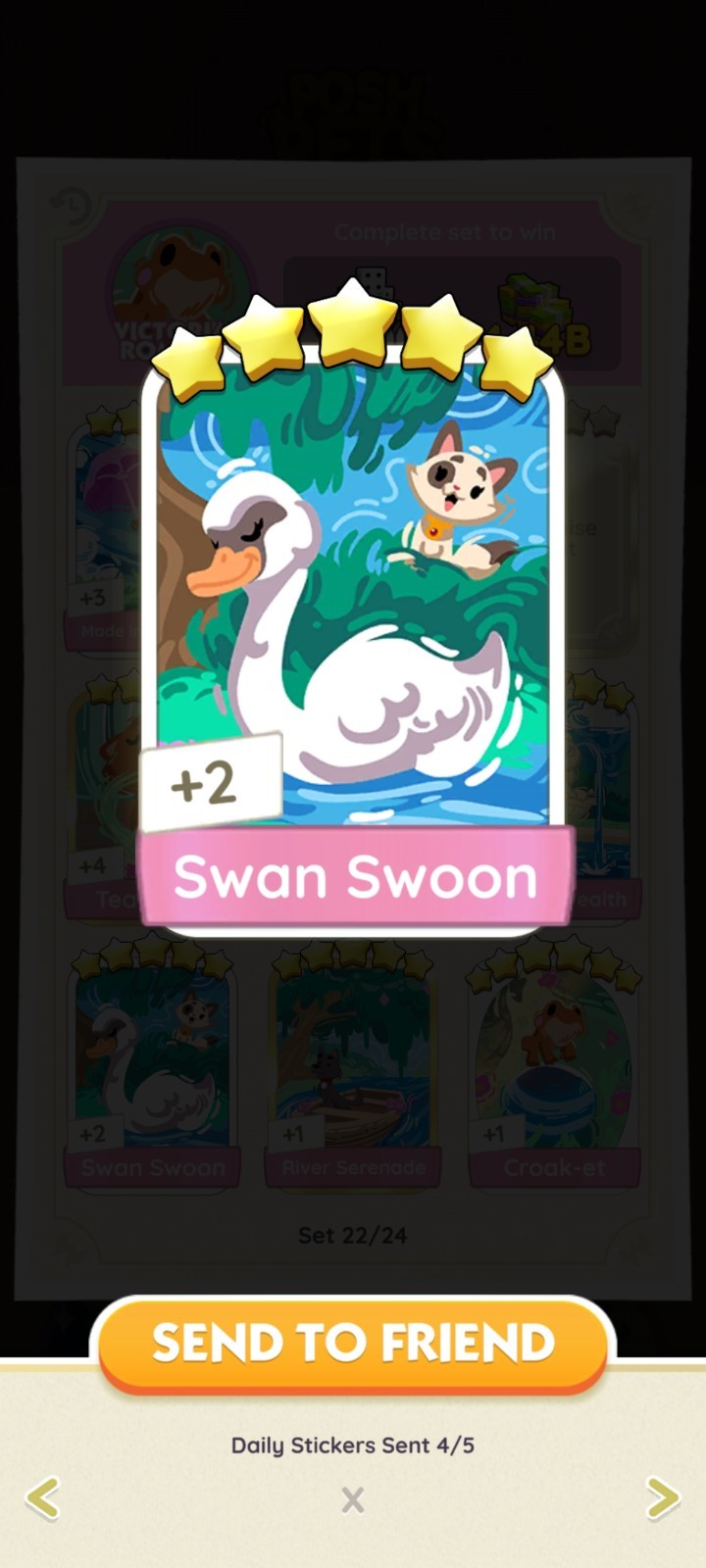 Swan Swoon  - Stickers - 5⭐⭐⭐⭐⭐ - ⚡️ Posh Pets Album ⚡️