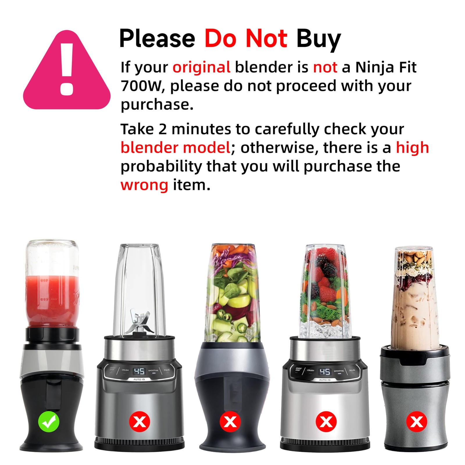 Adapter for Ninja Fit QB3001S and Ball Wide Mouth Mason Jar-Blend Directly in...