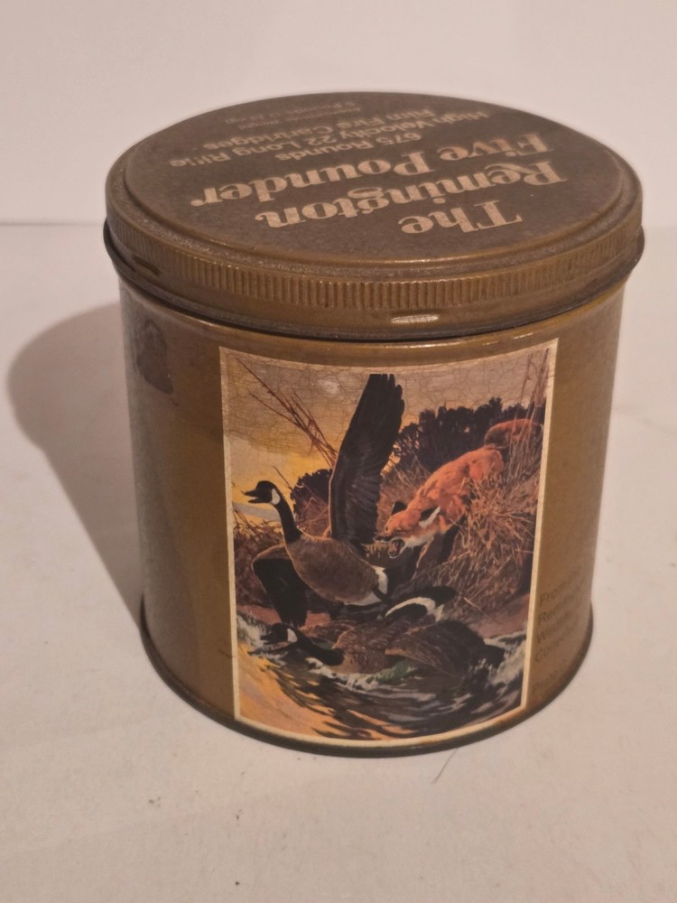 Empty Remington .22 Tin Five Pounder