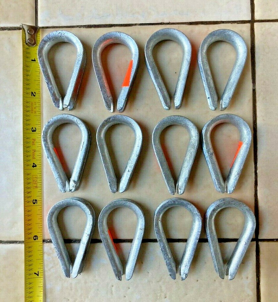 Twelve (12) 5/16" Wire Rope Thimble Galvanized