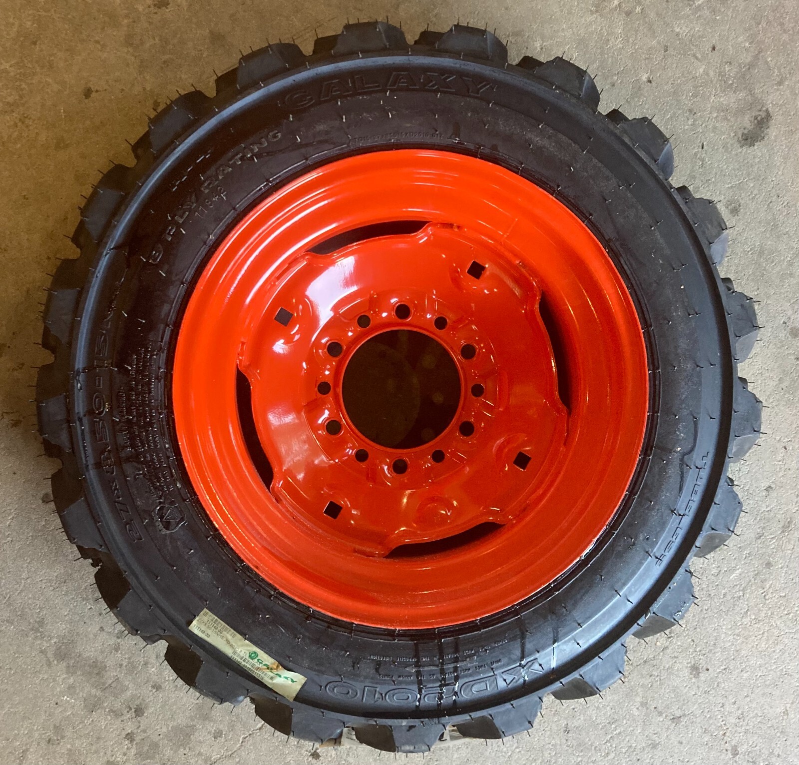 Pair of 2 NEW 27X8.50-15 6 lug Tires & Rims for Kubota Tractor & more-27-8.50-15