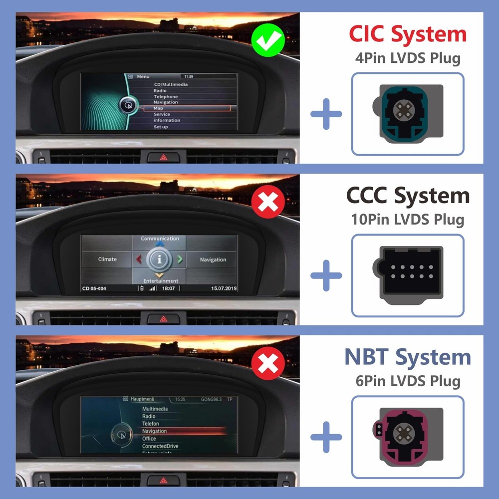 Wireless CarPlay TouchScreen For CIC BMW 3/5 Series E90 E91 E92/93 E60 E61 E63