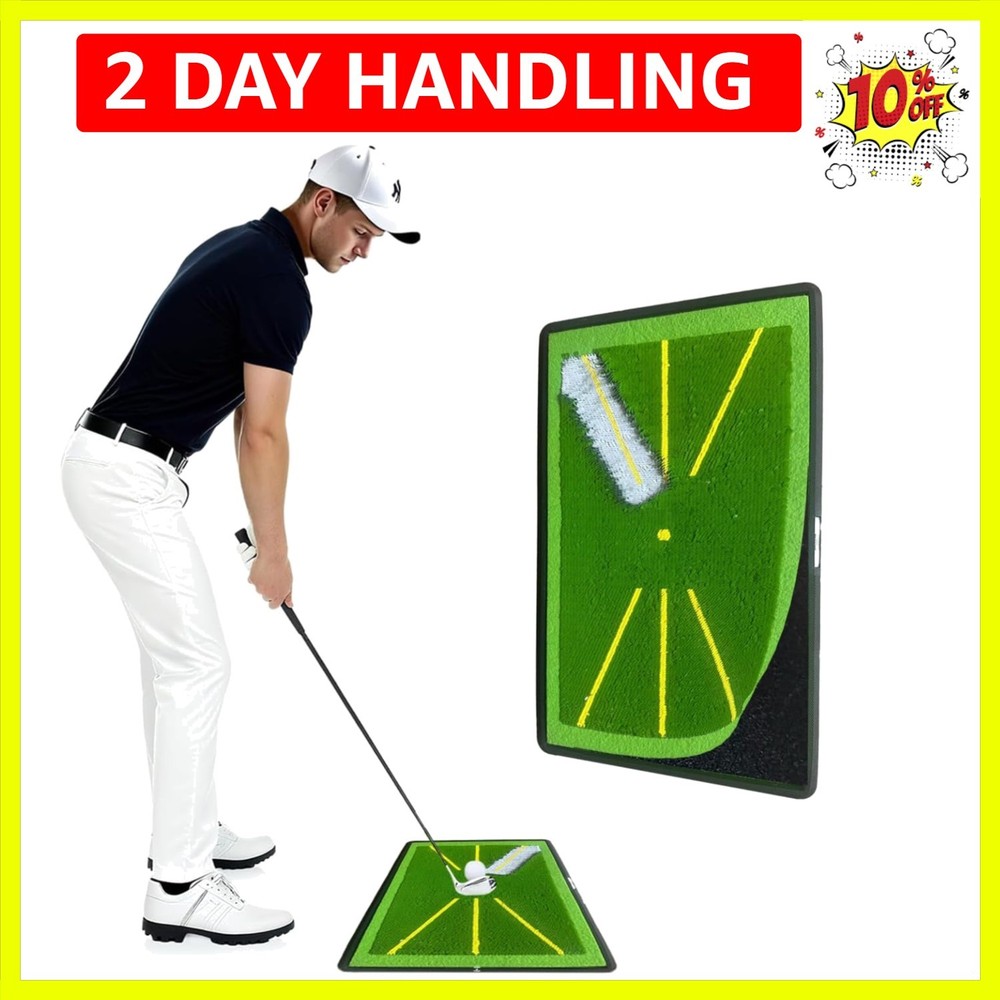 Golf Hitting Mat - 1-Second Detach System Golf Training Mat - Real Swing Path...