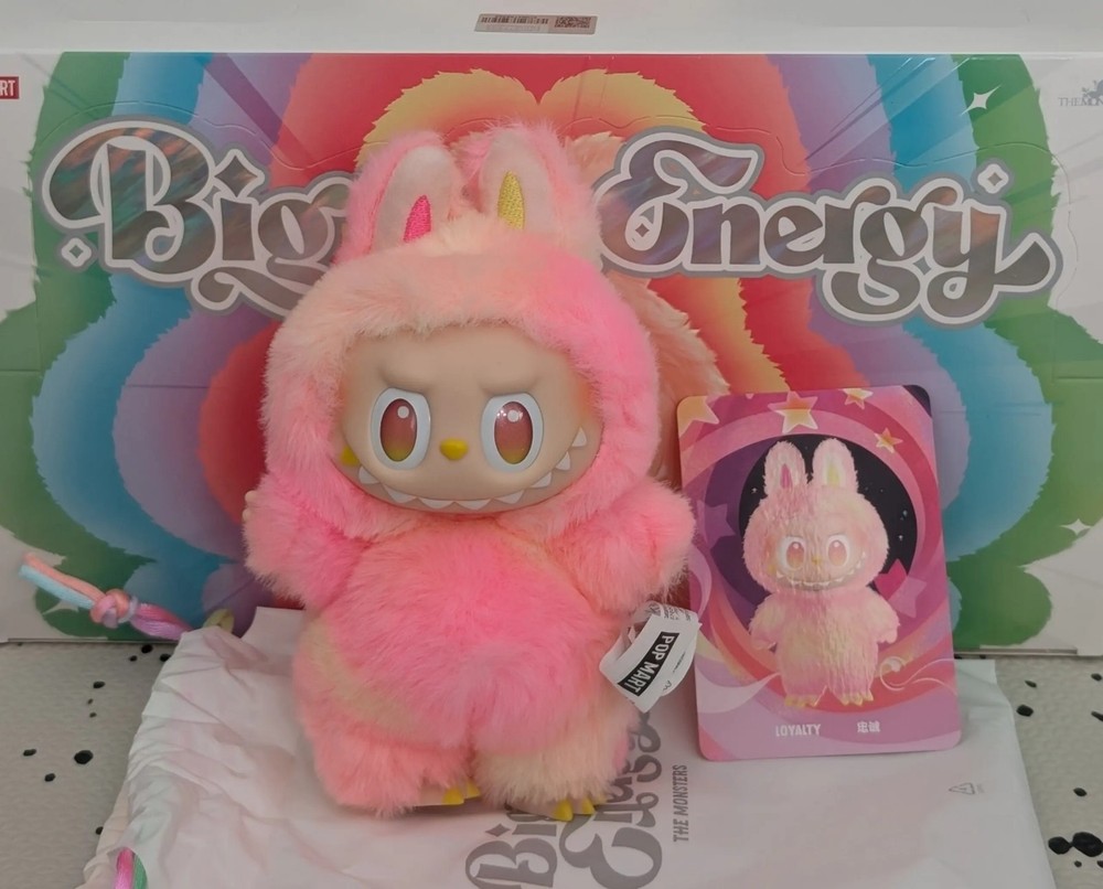 POP MART The Monsters Big Intero Energy Loyalty Labubu Plush Pendant Open Box