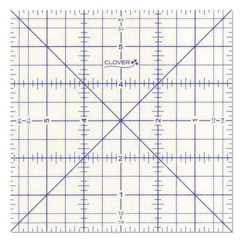 Clover Hot Hemmer Ruler 6"X6" - Square