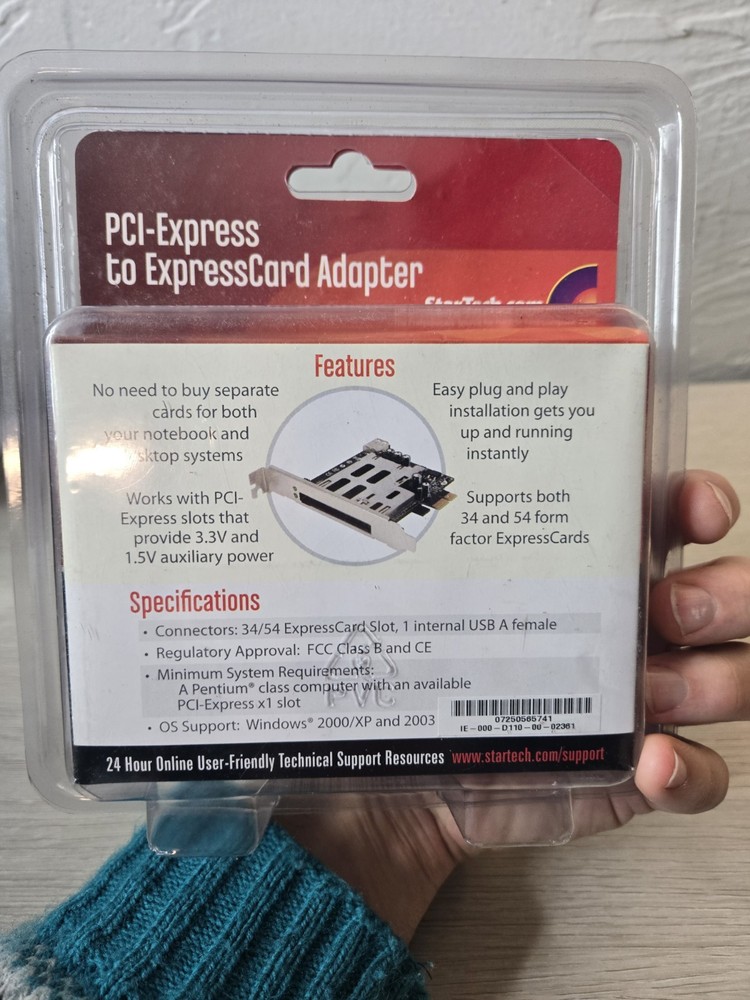 SEALED PEX2EC PCI-Express To ExpressCard Adapter, Startech J110