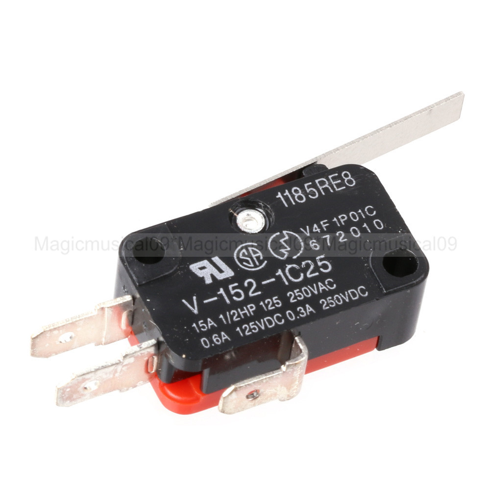 10pcs V-152-1C25 Long Hinge Roller Lever AC DC Micro Switch