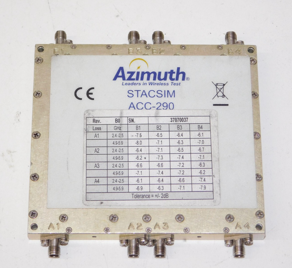 Azimuth Anritsu STACSIM ACC-290 Static Channel Simulator Unit 4x4 Matrix Module