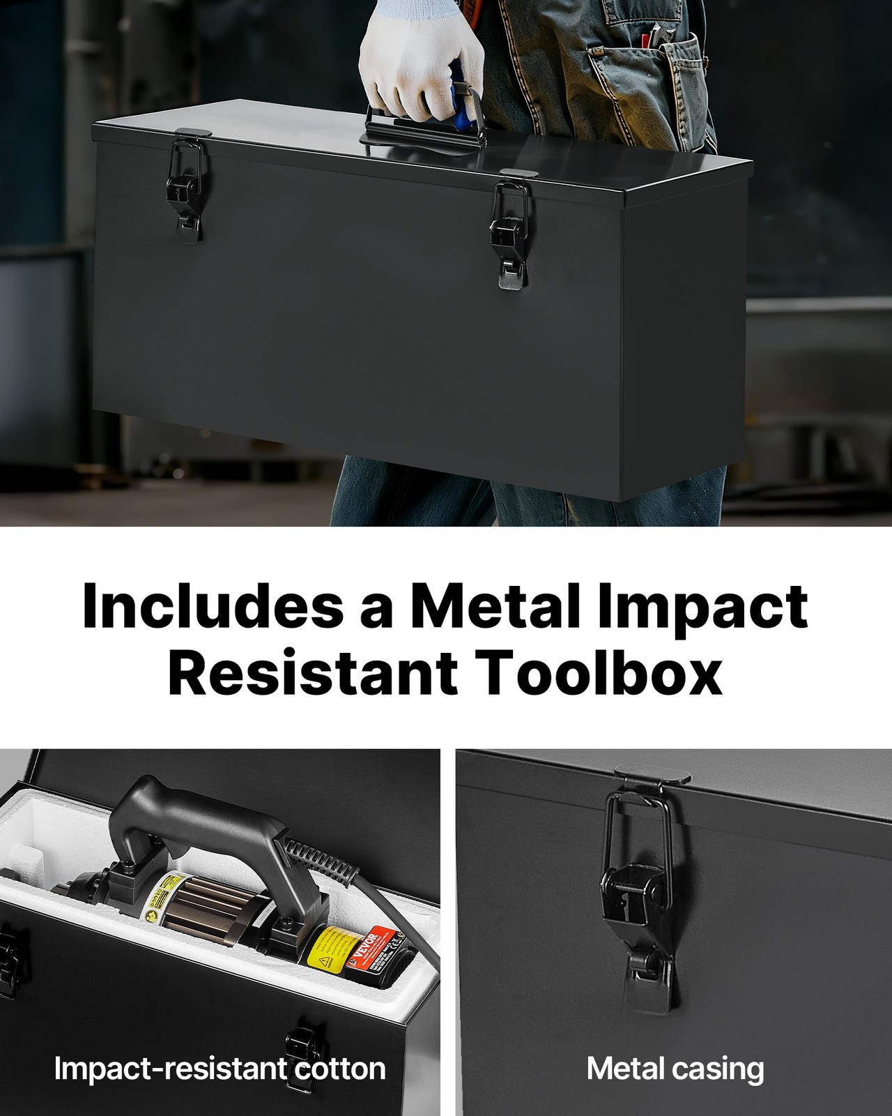 VEVOR 1000W Electric Hydraulic Rebar Cutter Cutting up to 5/8 Inch 4-16mm #5