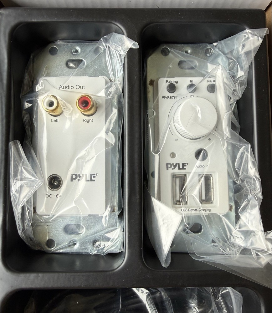 PYLE PWPBT67 In-Wall Bluetooth Audio Receiver, Dual USB Device Charger & Input