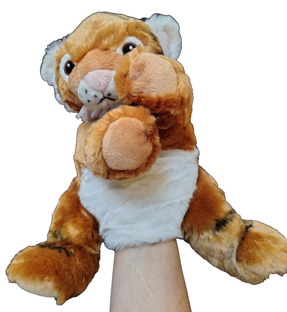 Nature Planet Eco Pals 10" Plush Puppet Tiger Realistic Soft