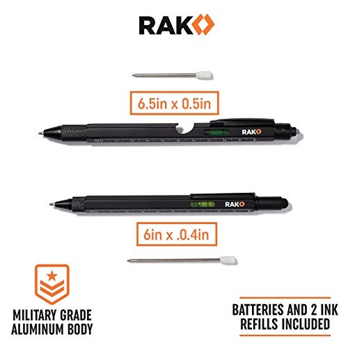 Multitool Pen - Multi-Tool Pens, LED 2 Count (Pack of 1) Multitool Pen Set