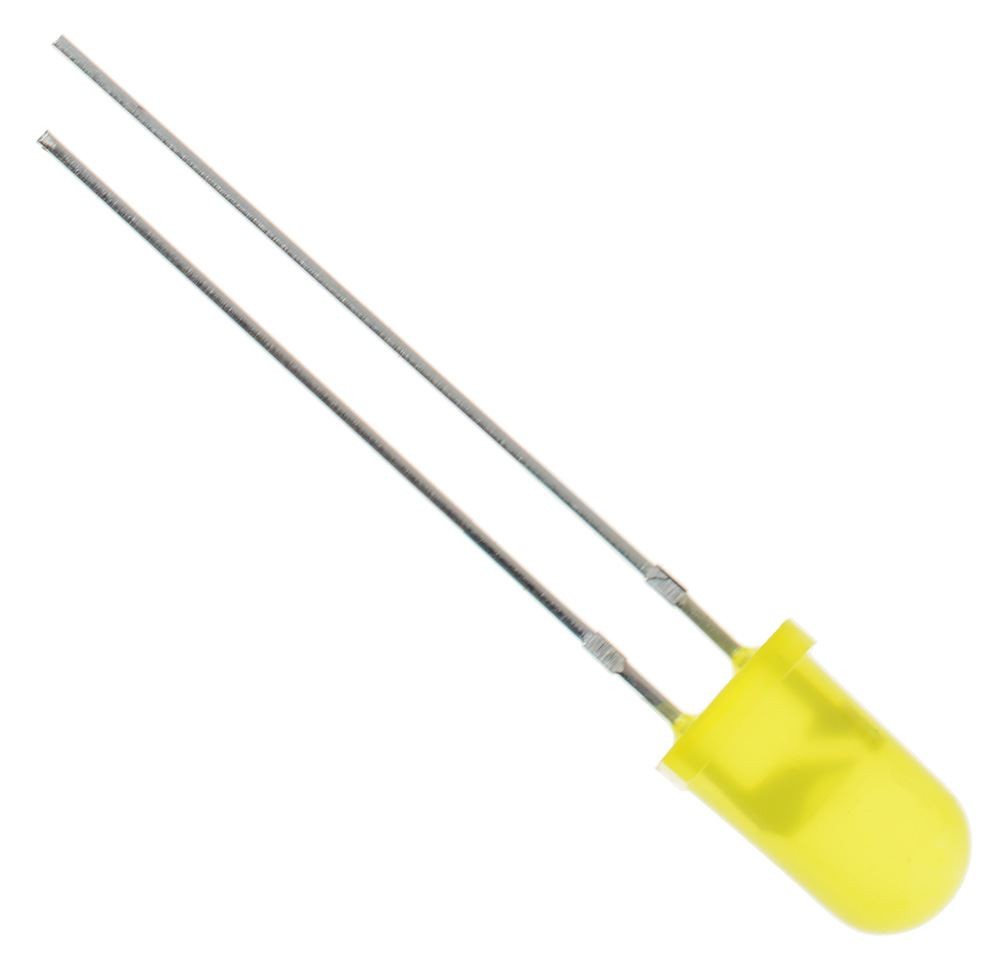 10 x Yellow Diffused 5mm LED Light Bulb