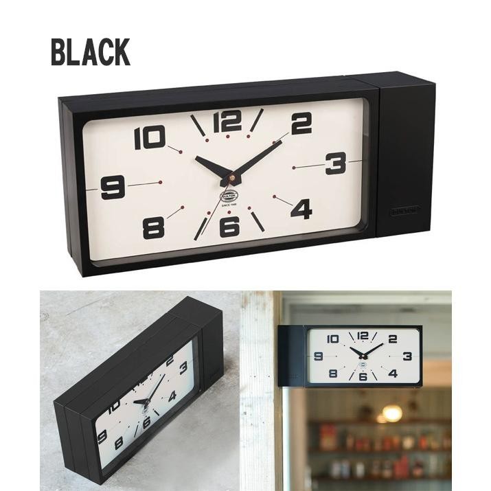 Dulton Double Face Clock Rectangle 3 Colors Wall Clock Retro Interior