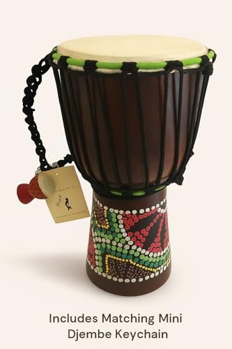 Djembe Drum – African Bongo Congo Style Drum – 12" High Solid 12" High Painted