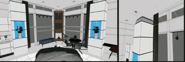  Tiny Modern House  plan( 600 spf)   with Main House Options. 