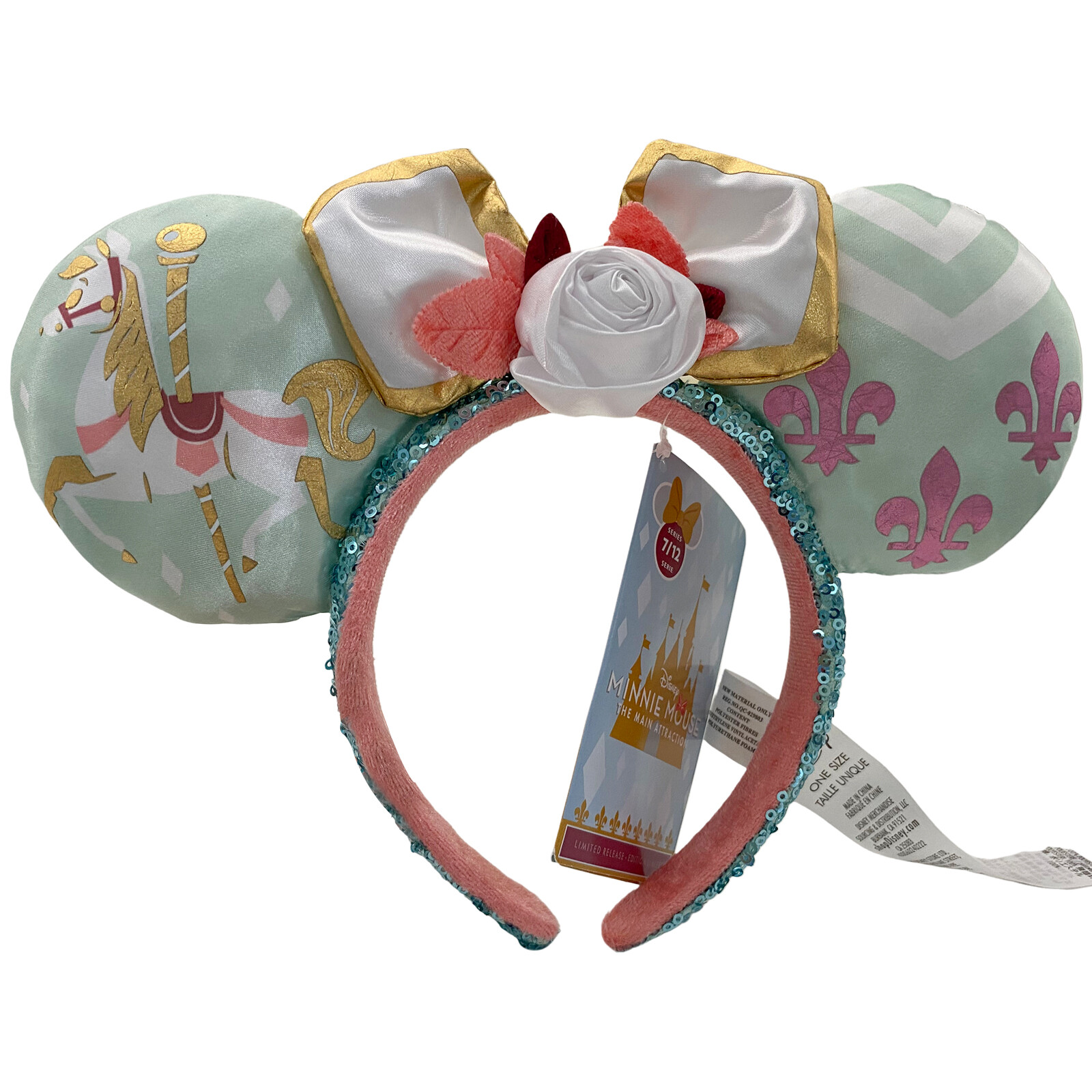 Disney~Parks The Main Attraction Minnie Mouse Ears King Arthur Carousel Headband