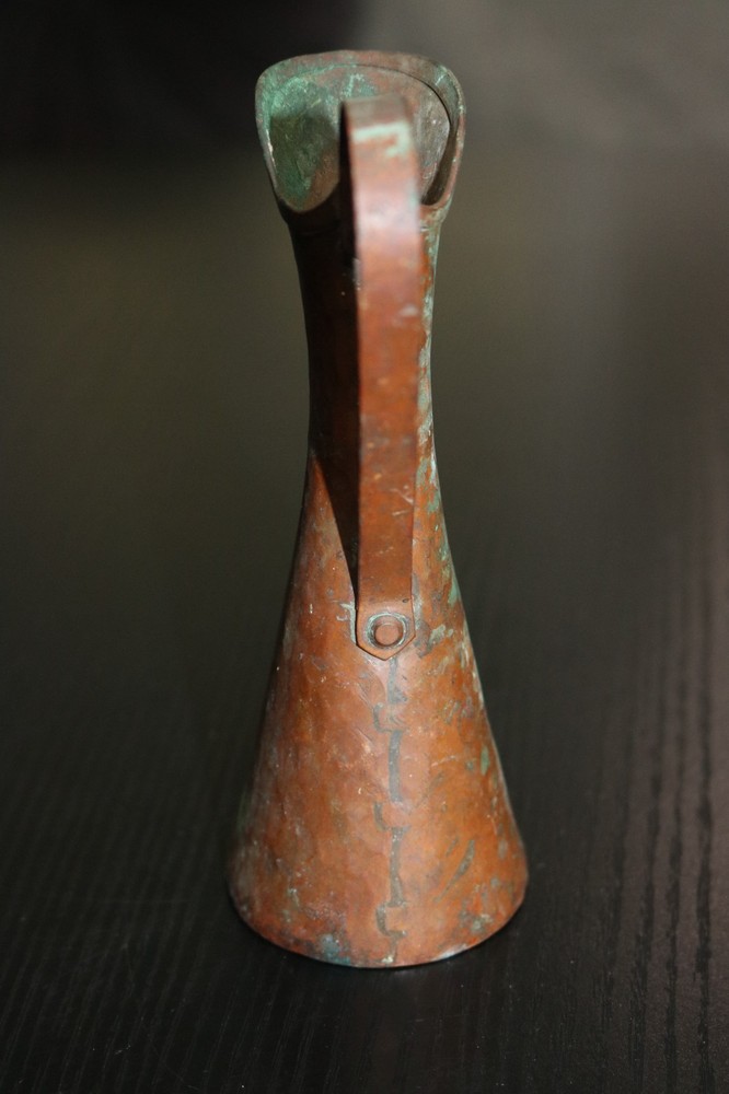 Small Vintage Hand Hammered Copper Pitcher 6"