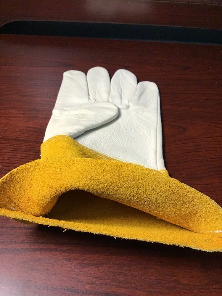Leather Safety Gloves Size-Medium