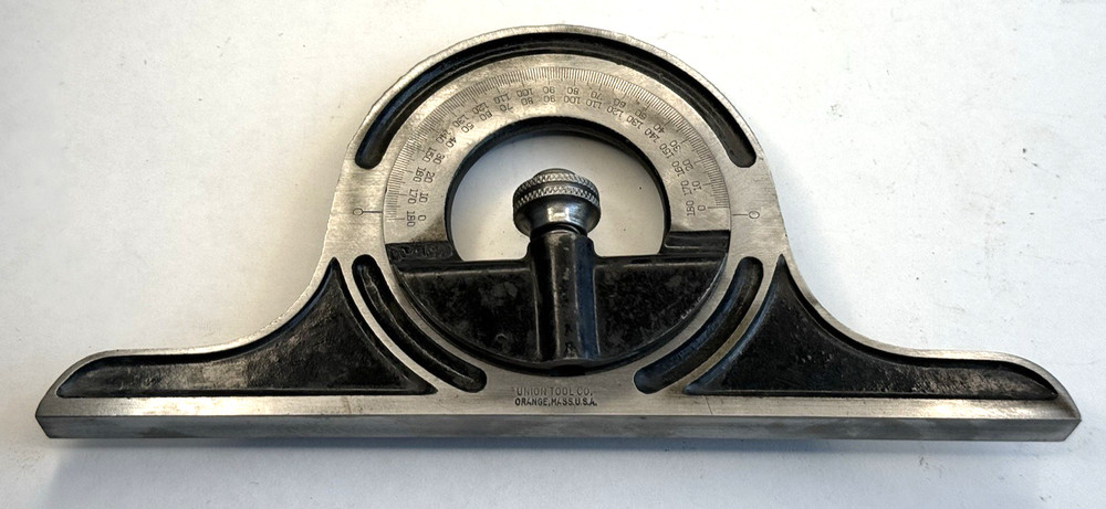 Vintage Combination Square Protractor Head UNION TOOL CO.