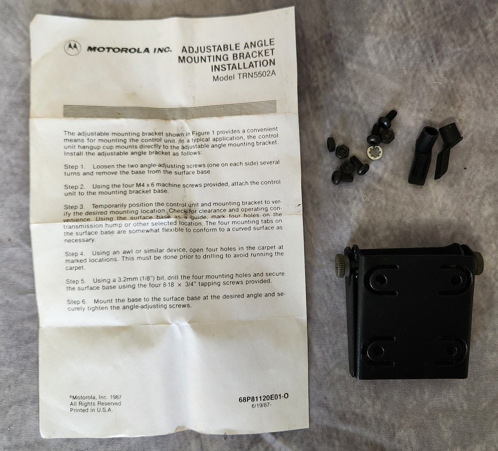 Motorola TRN5502AH Adjustable Angle Mounting Bracket