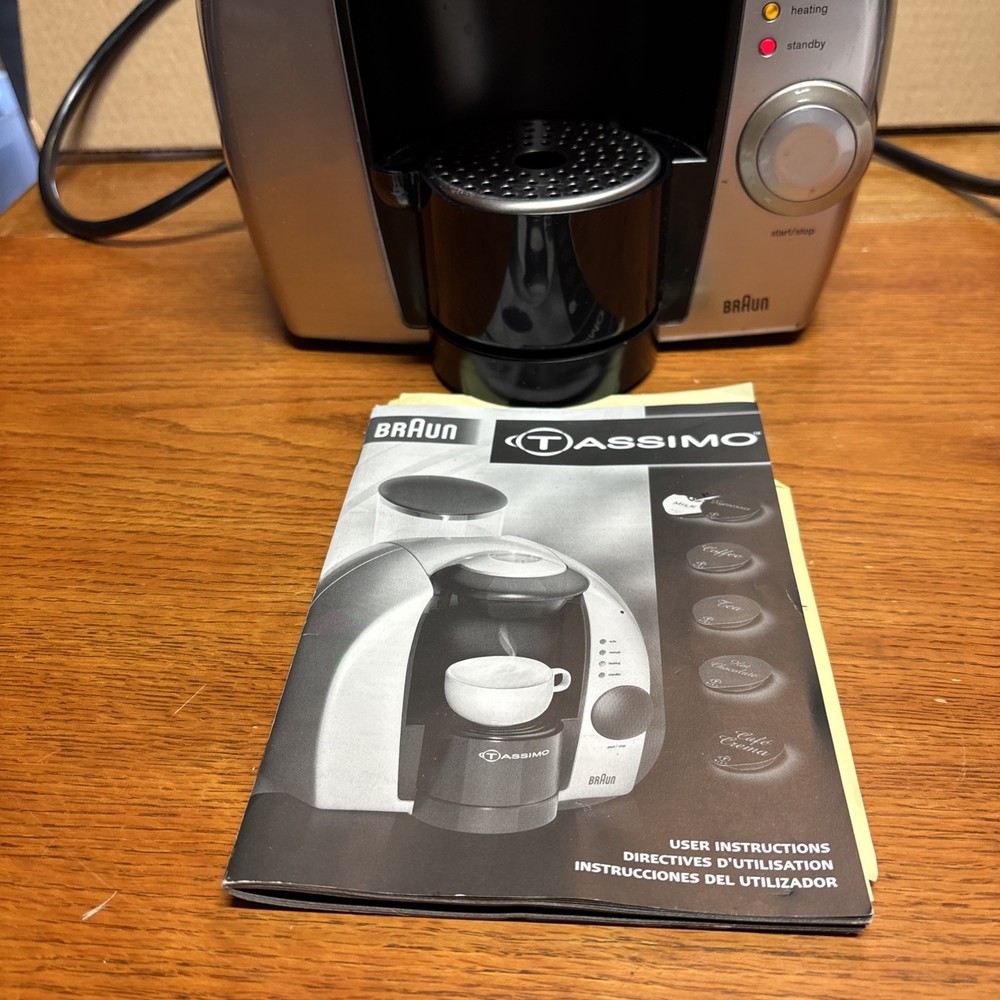 Braun Tassimo Silver Coffee Espresso Maker #3107 w/Manual Working.