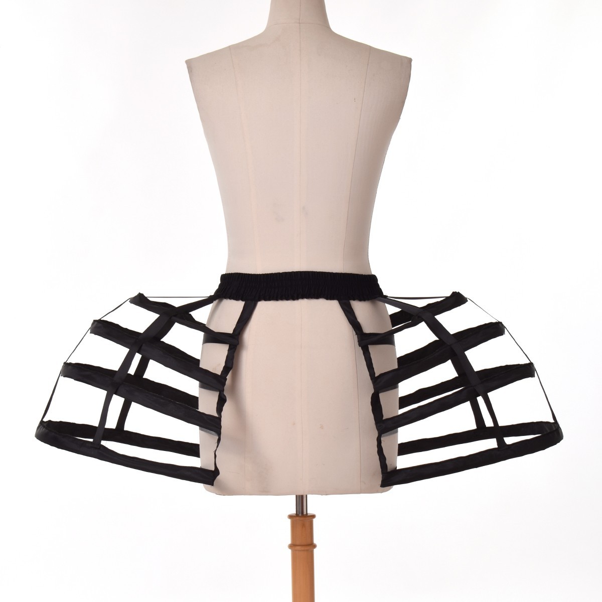 Womens Hoop Skirts for Rococo Victorian Dress Double Pannier Crinoline Bustle