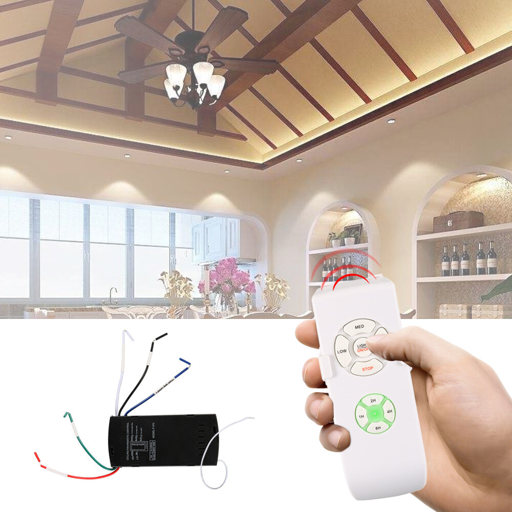 Universal Wireless Remote Control and Receiver Kits for Ceiling Fan Lamp Home