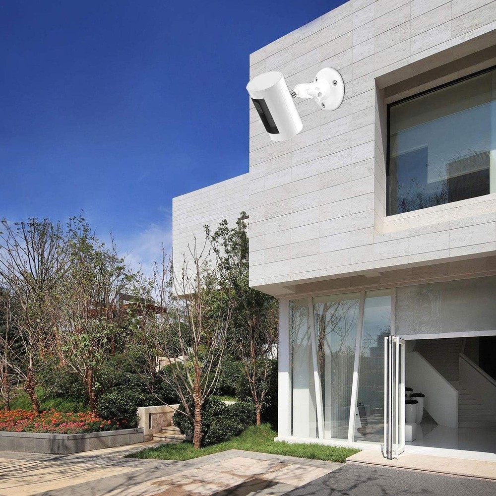 Waterproof Adjustable Mount for Security Cameras - 2-Pack White Brackets