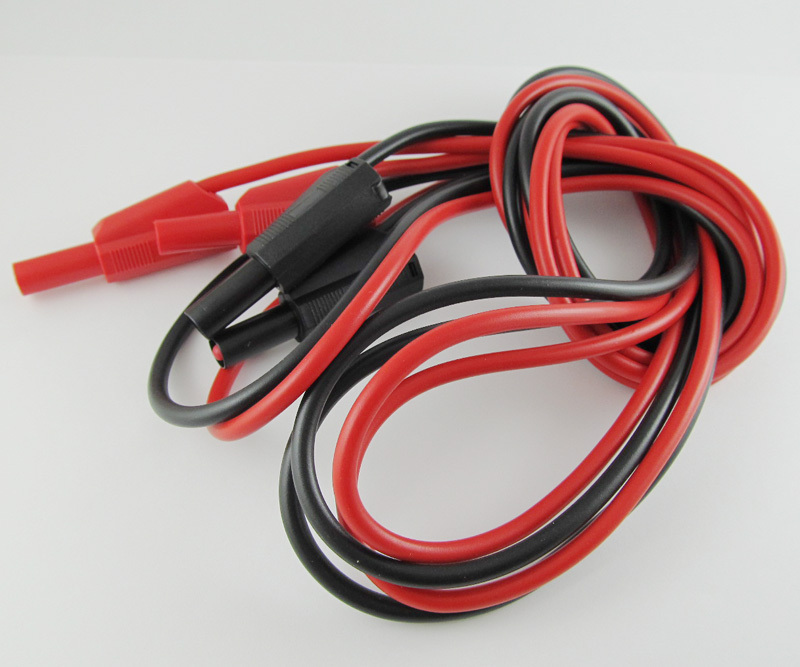 1 pair 2M Safety Silicon Test Cable Double Full Insulated Stackable Banana Plug